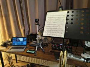 My setup for (acoustic) trombone recording